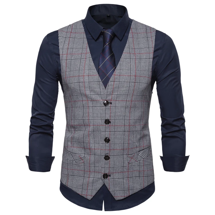 

Men's Single Breasted Vest Dress Vest Slim Fit Button Down Prom Formal Suit Vest Waistcoat