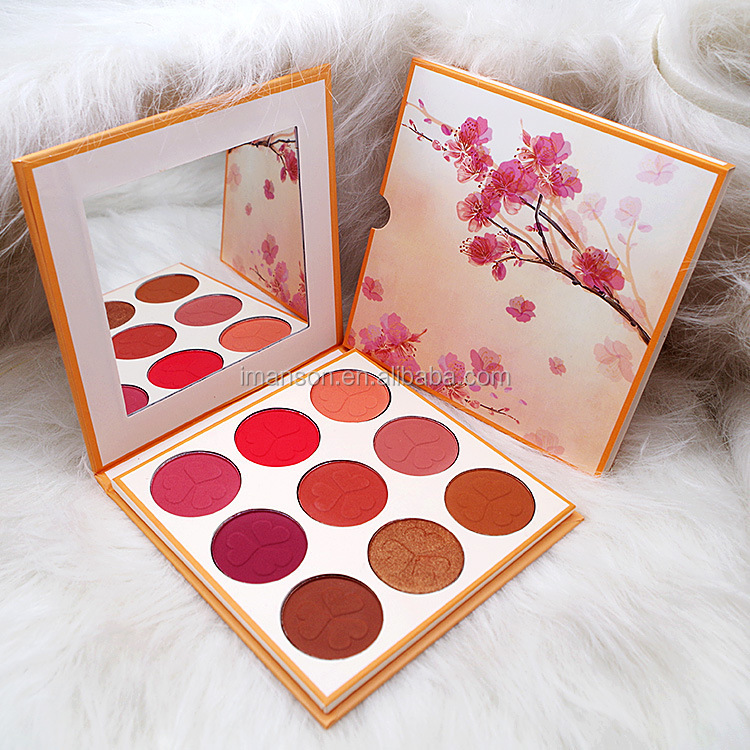 

Wholesale cosmetics makeup blusher private label bronzer blush palette
