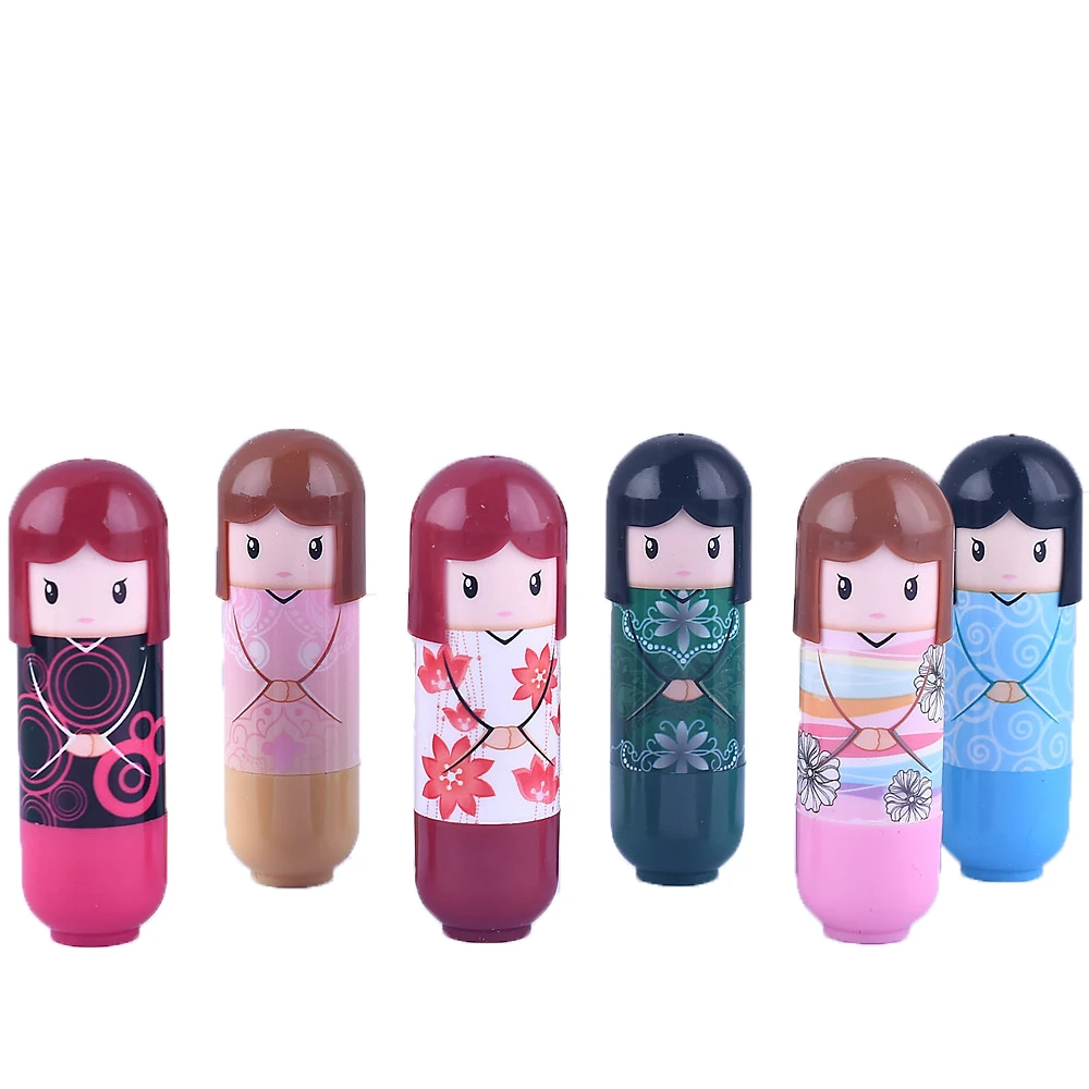 

Cute doll lip balm plant lip moisturizing moisturizing anti-cracking Lip Balm