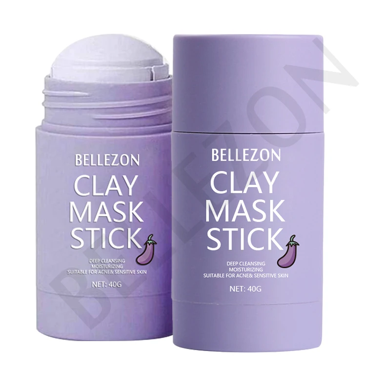 

Private Label Anti Acne Deep Skin Clean Eggplant Refine Pores Moisturizing Face Clay Mask Beauty Stick