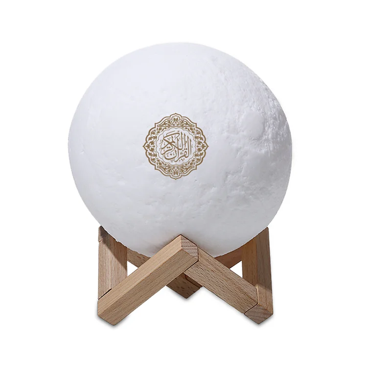 

Muslim mini moon lamp speaker 12cm SQ171 app control blue tooth quran speaker touch light quran player