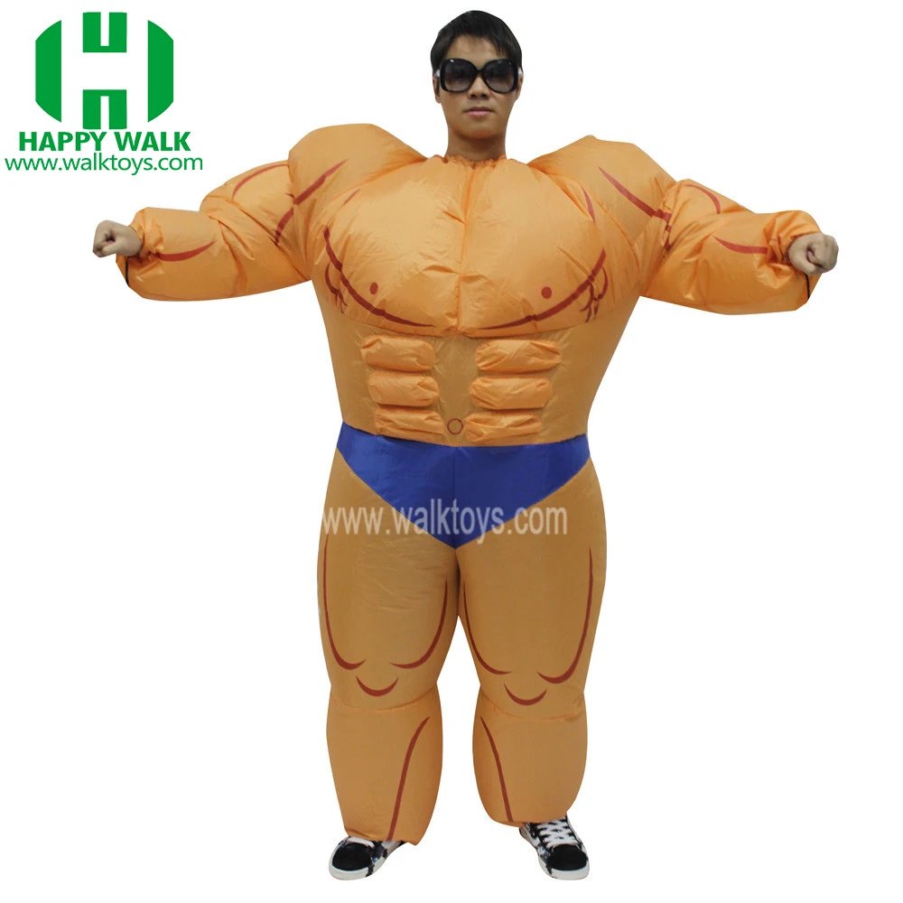 热卖充气服装肌肉男子服装万圣节嘉年华服装派对