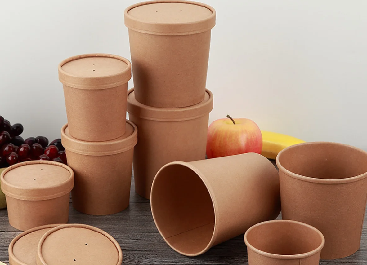 Disposable Hot Soup Cup/soup Bowl Kraft Paper Soup Bowl Buy Kraft