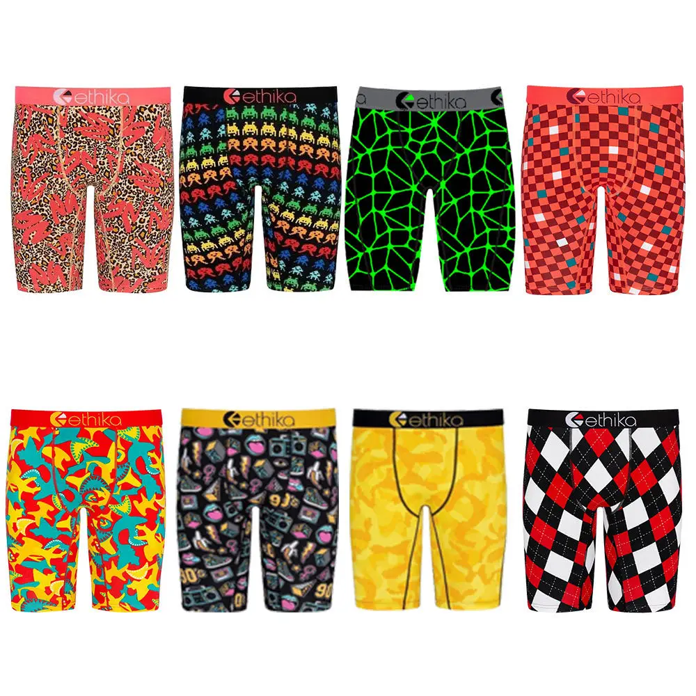 

2021 Ethika Men Underwear Short Boxer 3XL plus size Pika bolts men underwear Ethika spandex polyester Ethika Underwear, Customized logo
