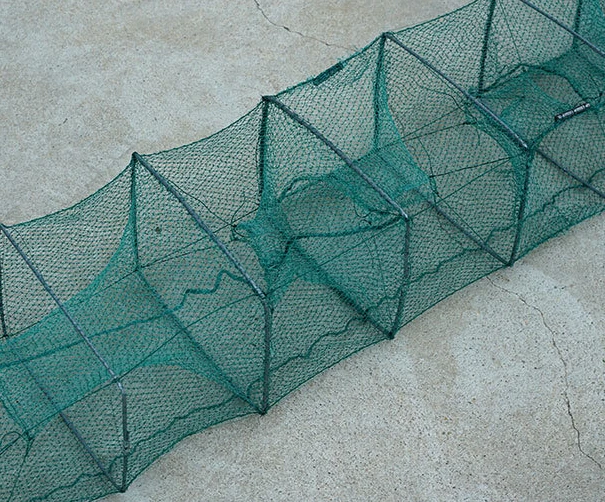 

Aquaculture Folding Traps Cage Fish Net, Lobster Shrimps and Crayfish Traps Long Cages