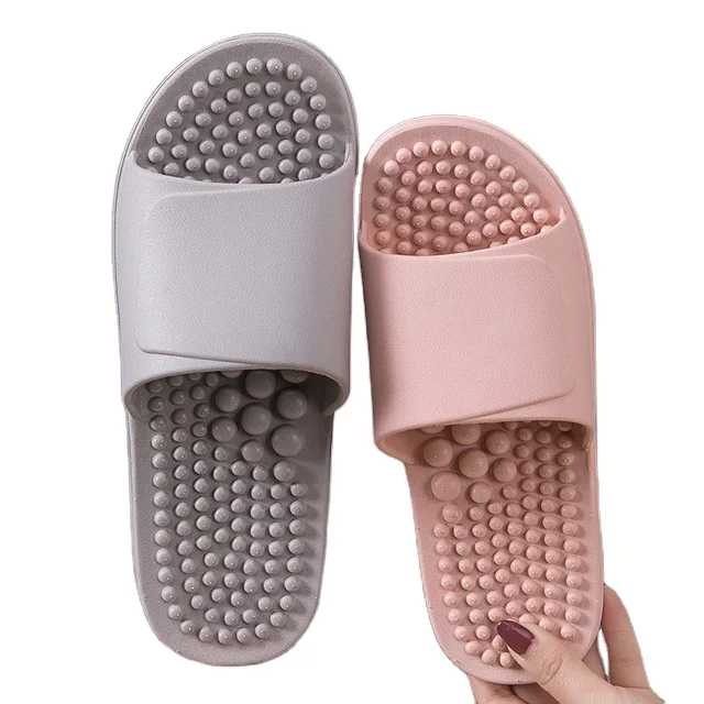 

Men and women summer acupoint pedicure indoor home soft-bottom bathroom non-slip bathing plastic massage slippers