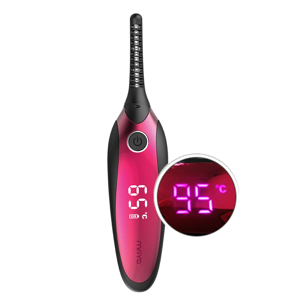 

Ready to ship luxury eye makeup tool digital temperature electric heated eye lash curler for natural and false eyelash
