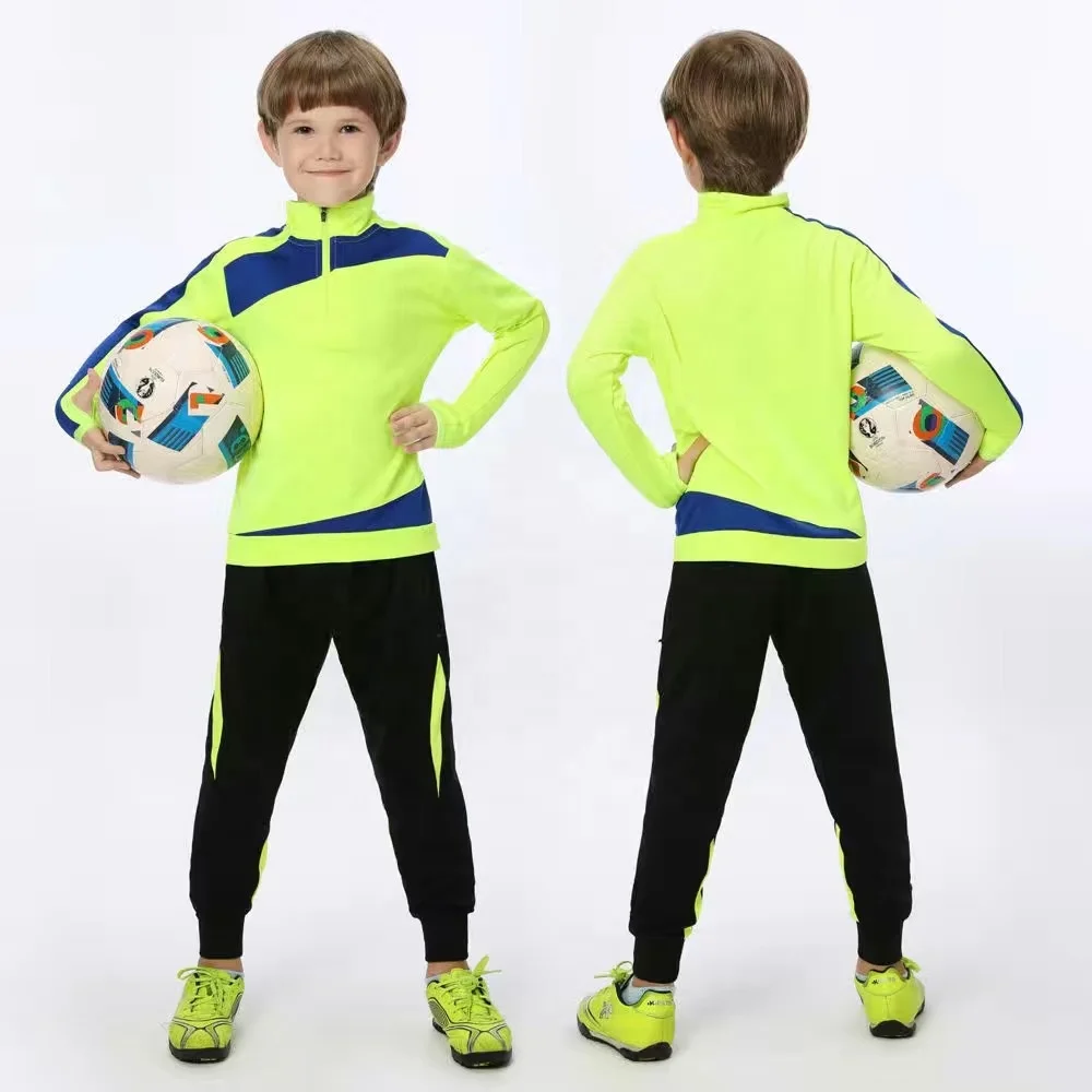 

Custom Polyester Tricot Children Sport Suit Training Soccer Team Track Suits KIds Jogging Tracksuit for Boy