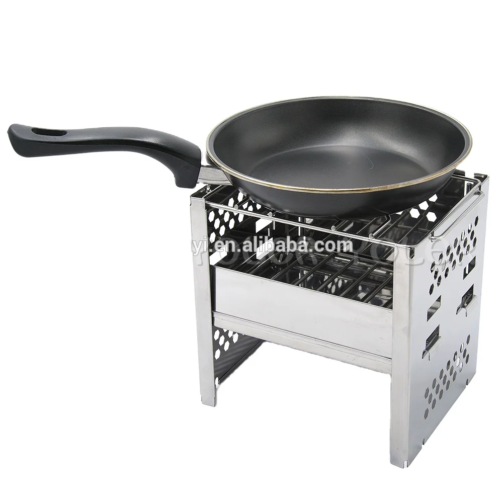 

Outdoor Stainless Steel Wood Burning Camping stove with factory