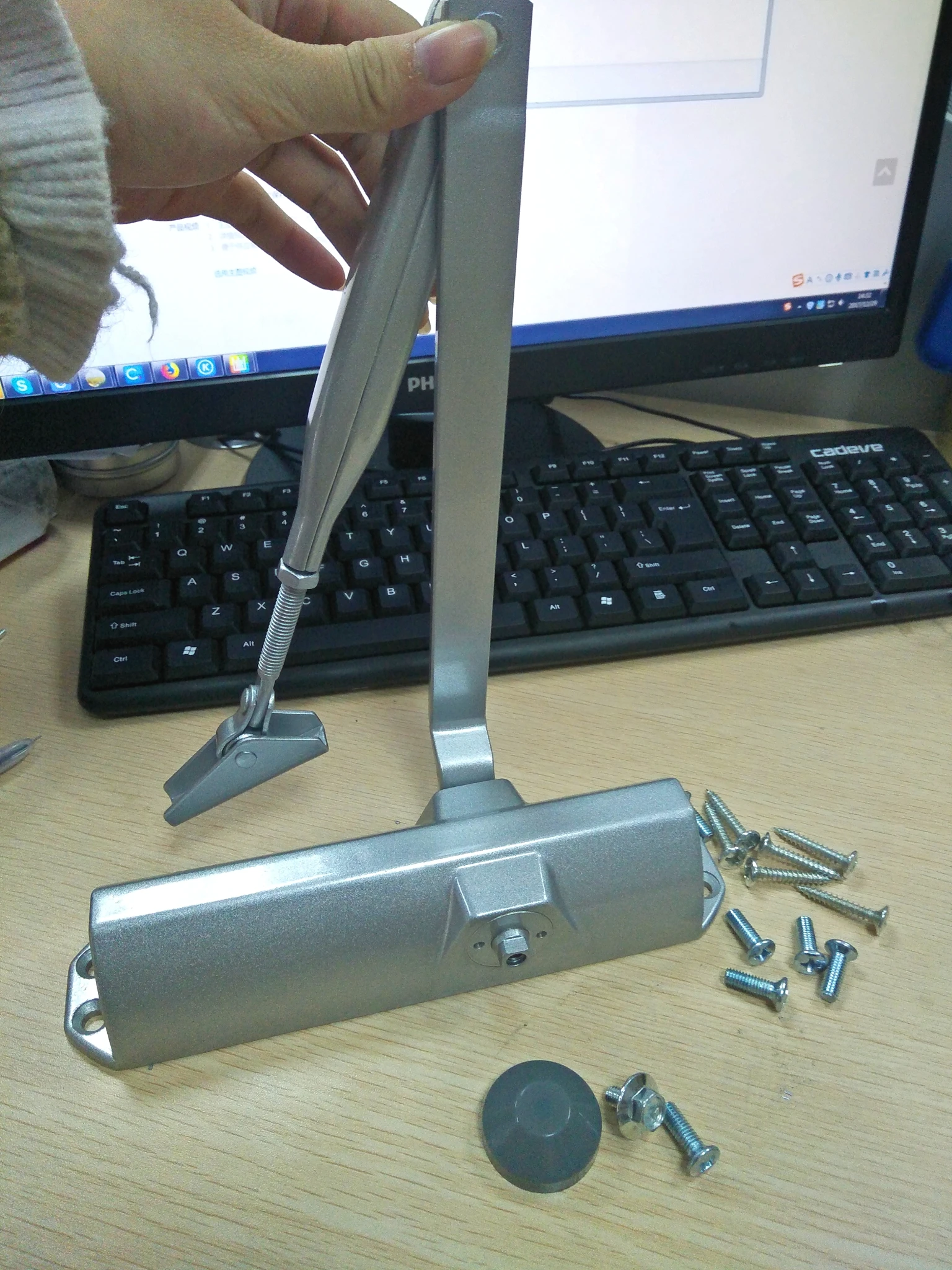 Security Sliding Remote Control 180 Degree Open Angle Aluminium Alloy