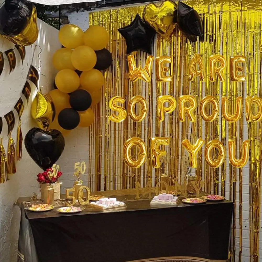 Set of 11 We Are So Proud of You Balloon Graduation Banner Congratulations Banner Graduation Party Decorations Graduation Commencement Decoration for College High School 