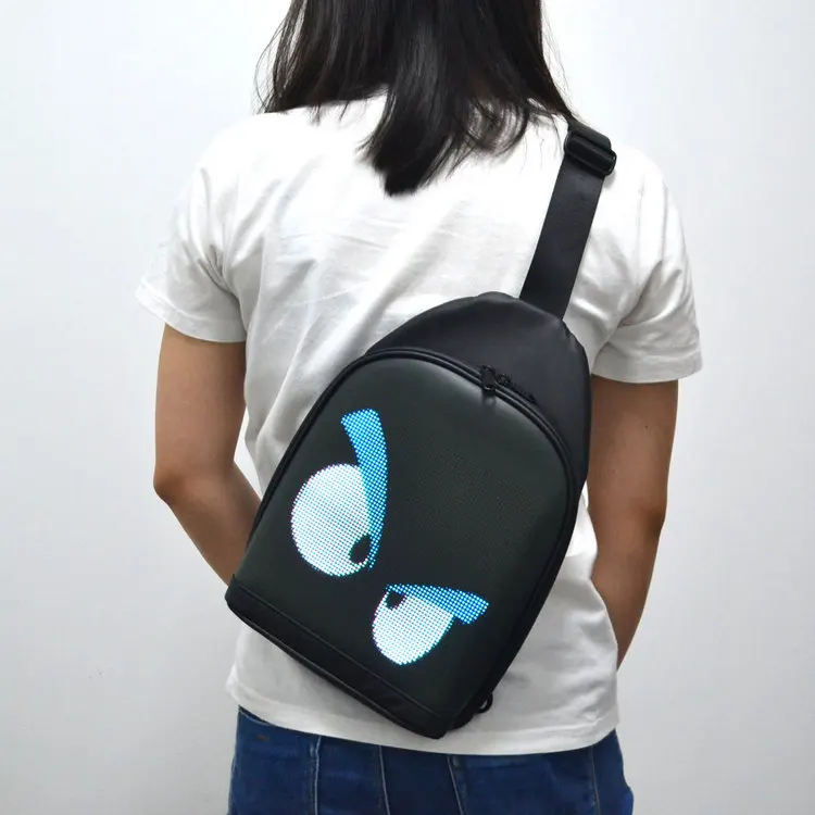 

Smart Pixel LED Backpack Multi Function Ergonomic Backpack Customizable Digital PIX Display WIFI APP Control Waterproof, Red, blue, green, purple, black,white and others