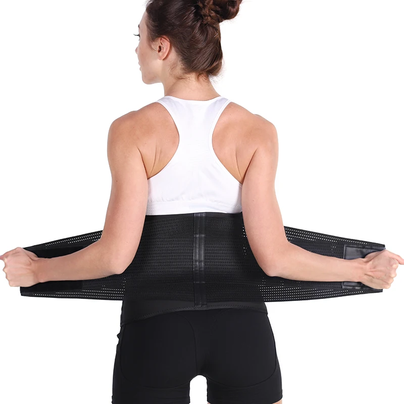 

High Quality Warm Breathable Fabric Elastic Pressure Belly Belt Sports Waist Trainer Shaper Trimmer Wrap Sweat Band Slimming, Black blue red