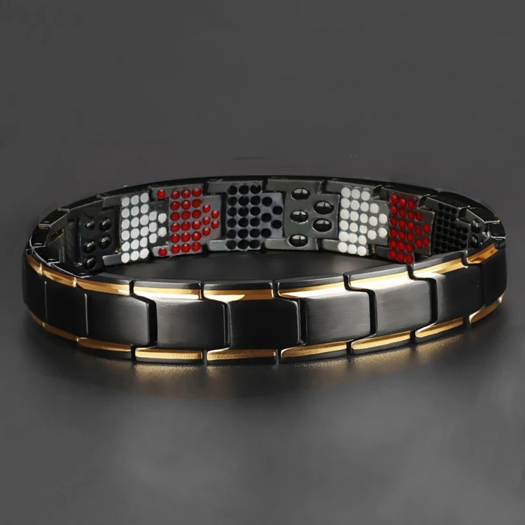 

350Pcs magnets 316L stainless steel germanium pain relief magnetic bracelet health, 4 colors