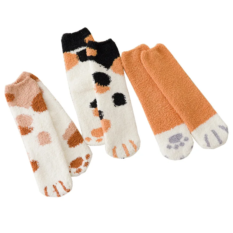 

Microfiber Comfortable Stock Wholesale Winter Warm Floor Solid Color Soft Fuzzy Fluffy Women Socks, Custom color
