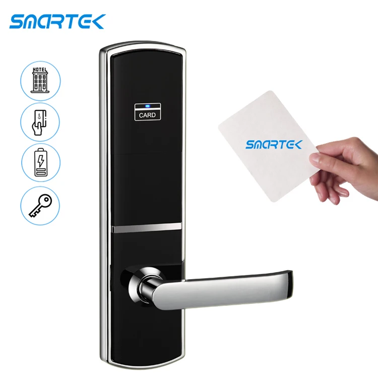 Smartek S500 Hợp kim kẽm ANSI Lỗ mộng ngoại tuyến Khách sạn Hệ thống khóa thông minh Khách sạn không cần chìa Khóa Hệ thống RFID cho khách sạn 5 sao