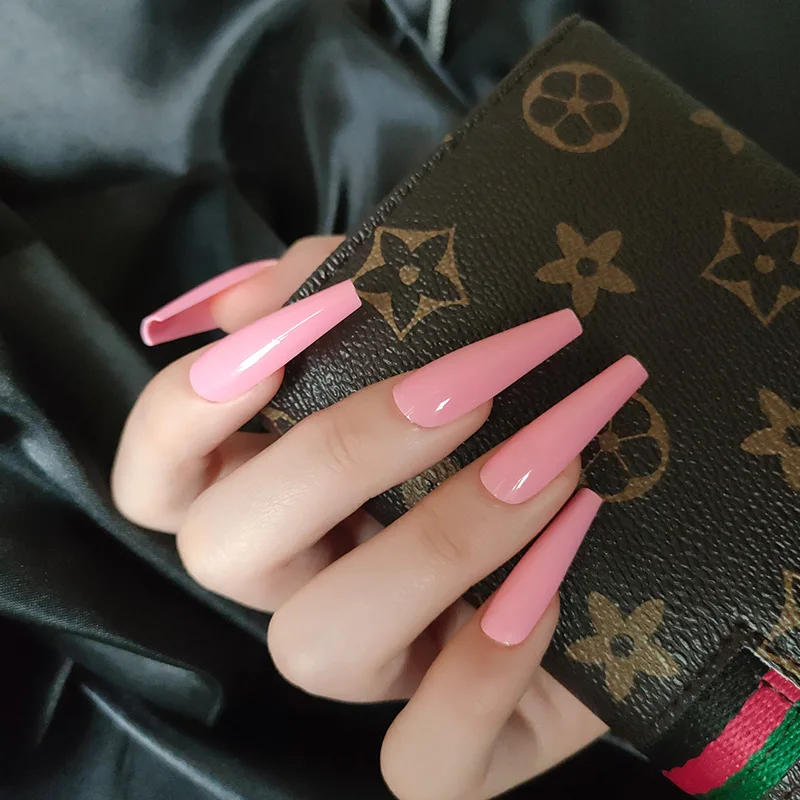 

New Fashion Nails Arts Full Cover Rainbow Bright false nails coffin Press On Nails Art False Extension Tips, Multiple colour