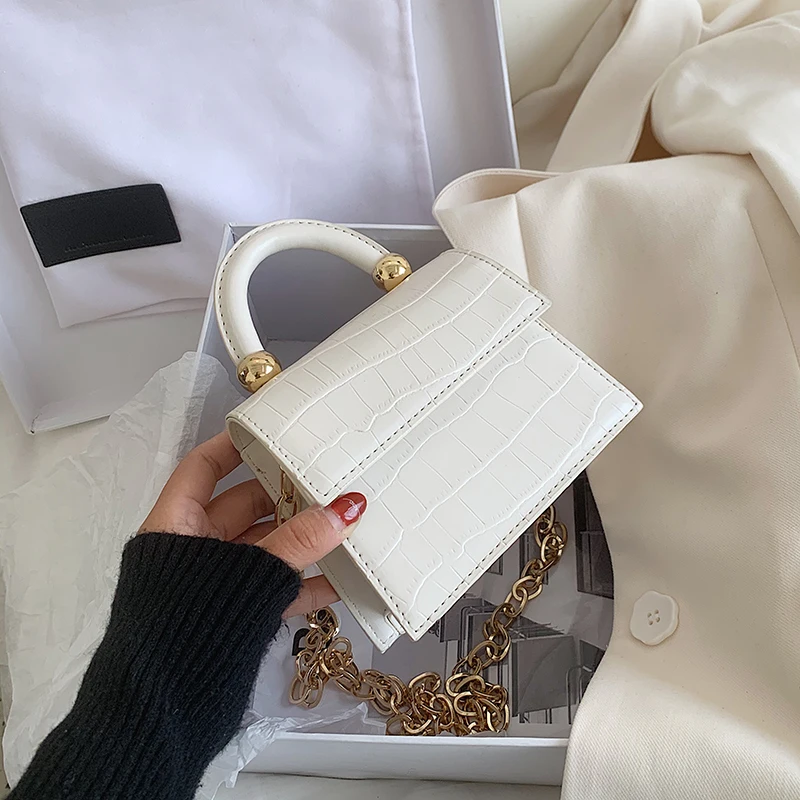 

Luxury Stone Pattern Mini PU Leather Crossbody Bag For Women Shoulder Messenger Handbags 2020 Chain Travel Phone Purses, 5 colors