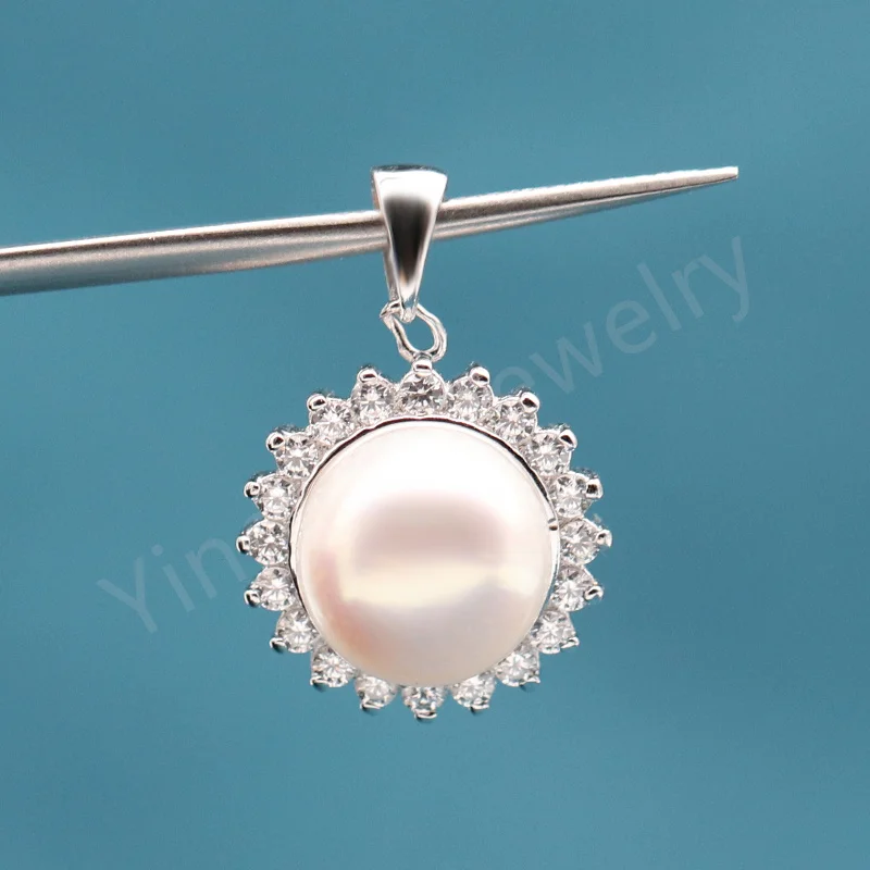 

YT Jewelry 925 Sterling Silver Necklace Fresh Water Pearl Necklace Pedant
