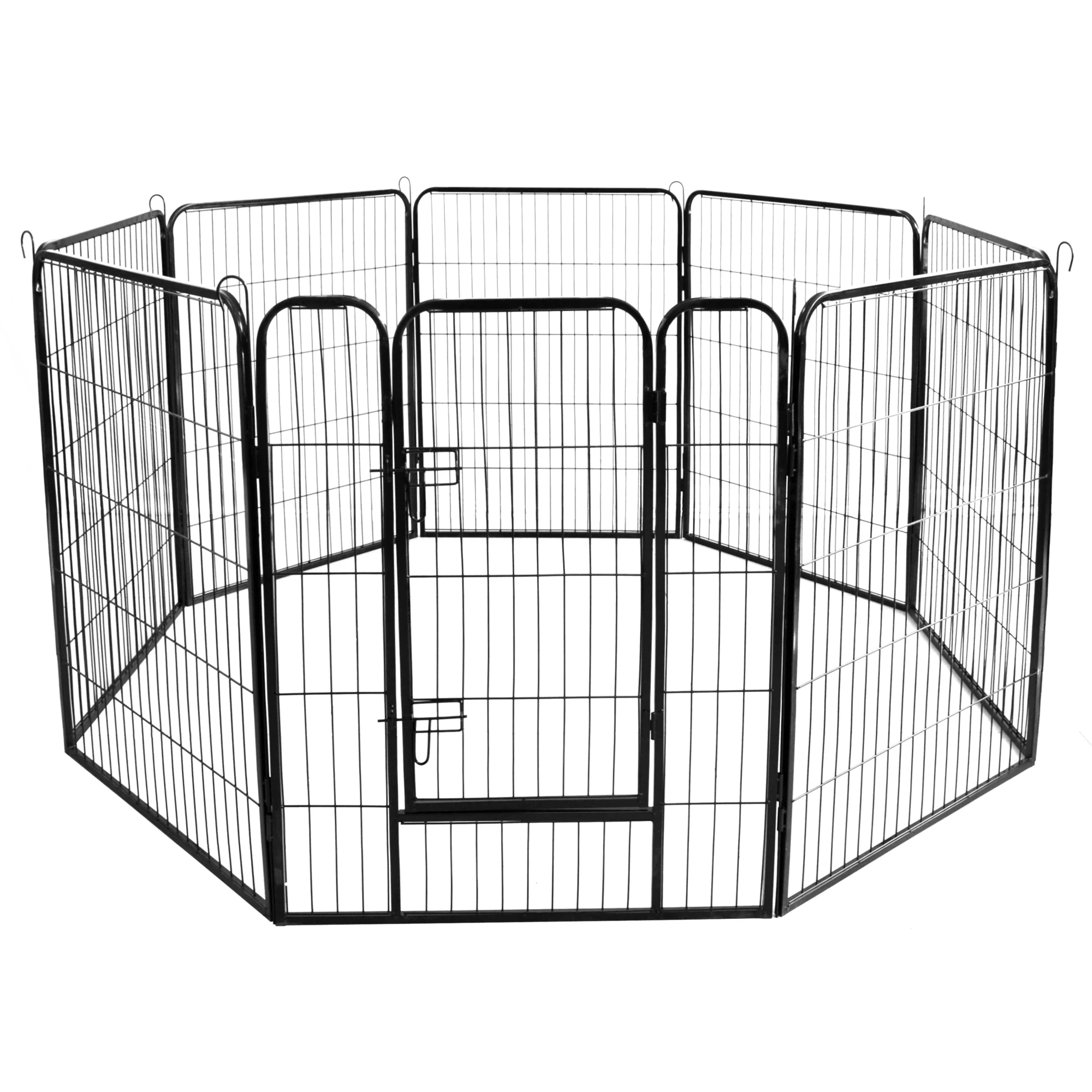 

High Quality Wholesale Cheap Best Large Indoor Metal Puppy Dog Run Fence / Iron Pet Dog Playpen, Black