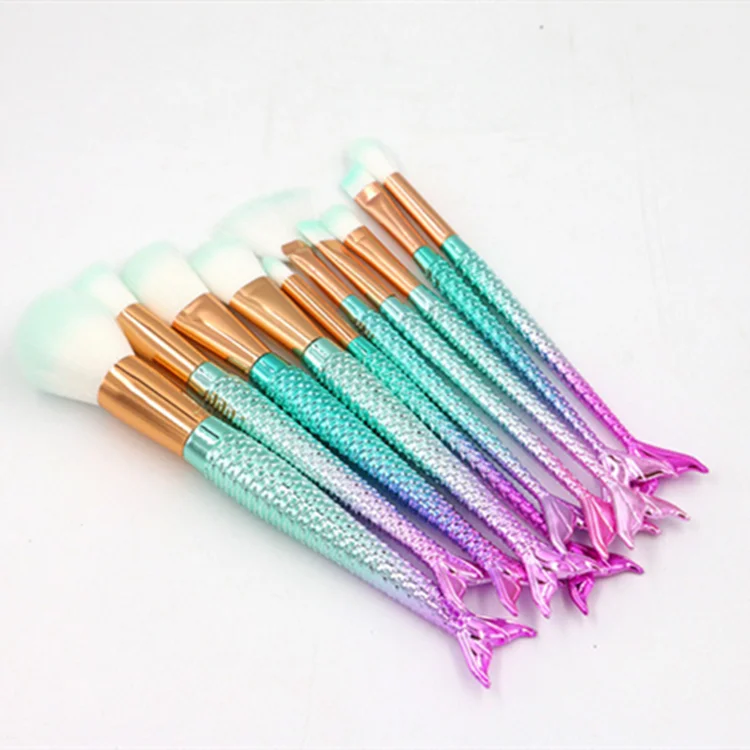 

Wholesale high quality fashion popular nice price gradient color handle Makeup Brush Set