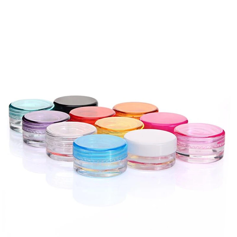 

Portable Face Cream Jars Cosmetic Container Mini Face Cream Lotion Bottles Bathroom Liquid Soap Dispensers 3/5g H441, Mixed hair