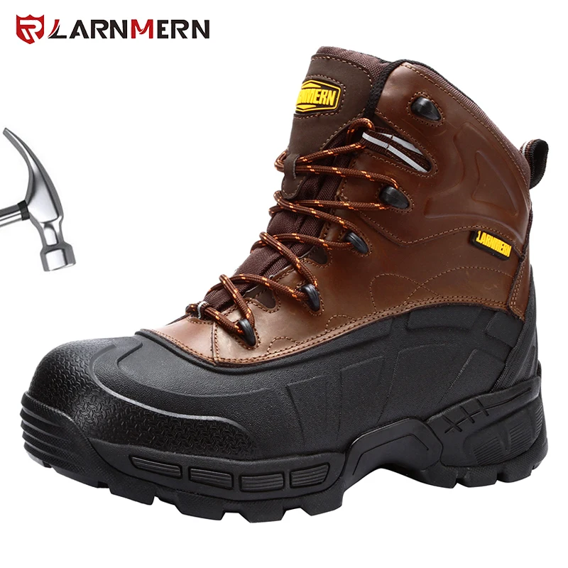 

LARNMERN Work&Safety Boots Steel Toe Cap Shoes Breathable Spring Summer Rubber Non-slip Anti-static For Work Reflevtive