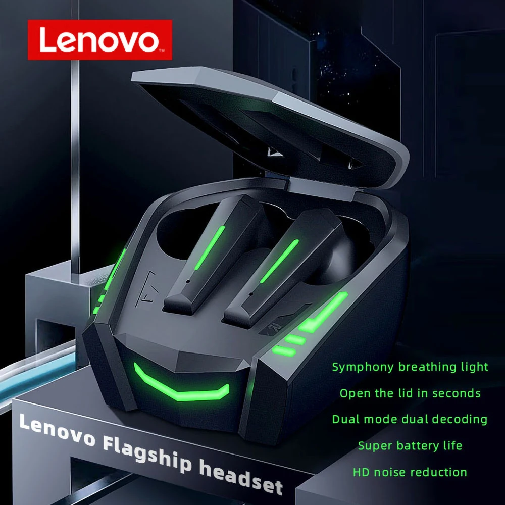 

Lenovo XT80 BT5.1 Headphones Low Latency Wireless Gaming Earphone TWS Stereo Headset Long Battery Life Earbuds With Mic