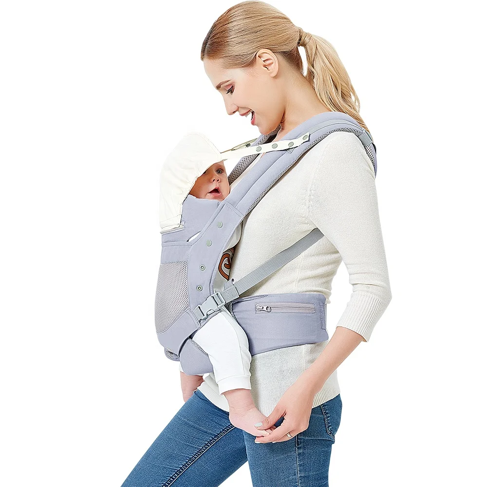 

2021 Manufacturers Ergonomic Baby Carrier with hood Front Back Hiking for Carrying Newborn