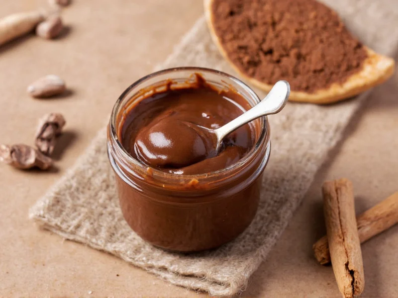 Homemade nutella used in various recipes