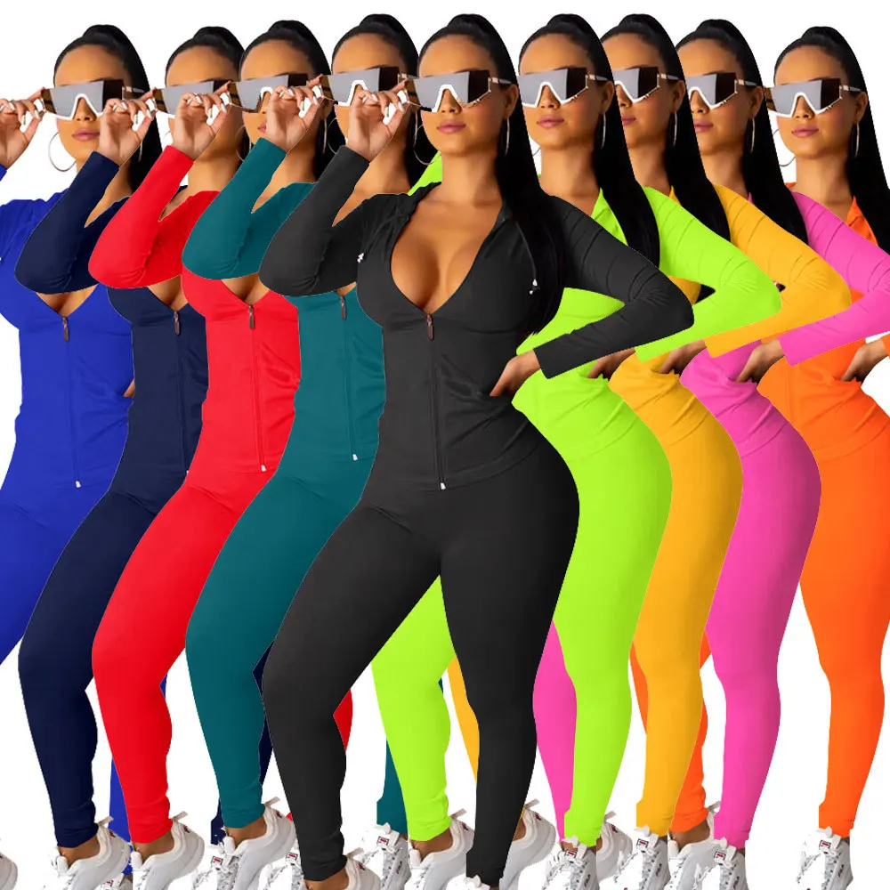 

2022 Custom Spring Plus Size 4XL long sleeve Hooded Sweat Pants Track Suits Women 2 Piece Jogger Set Clothing, Color