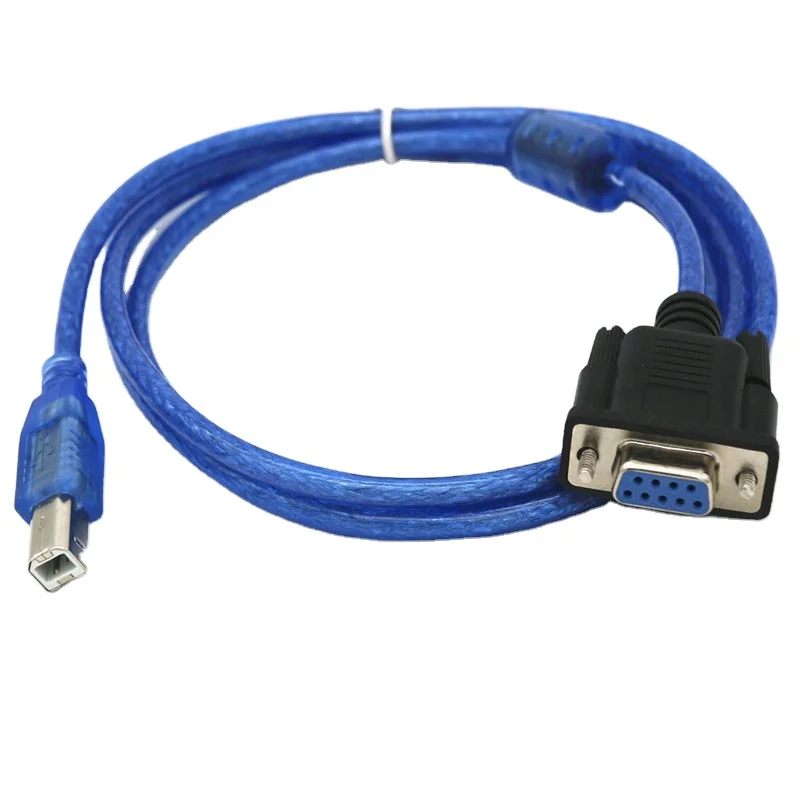 

RS232 to USB B male to db9 serial cable RS232 female Utech, Black,blue,transparent white or customized