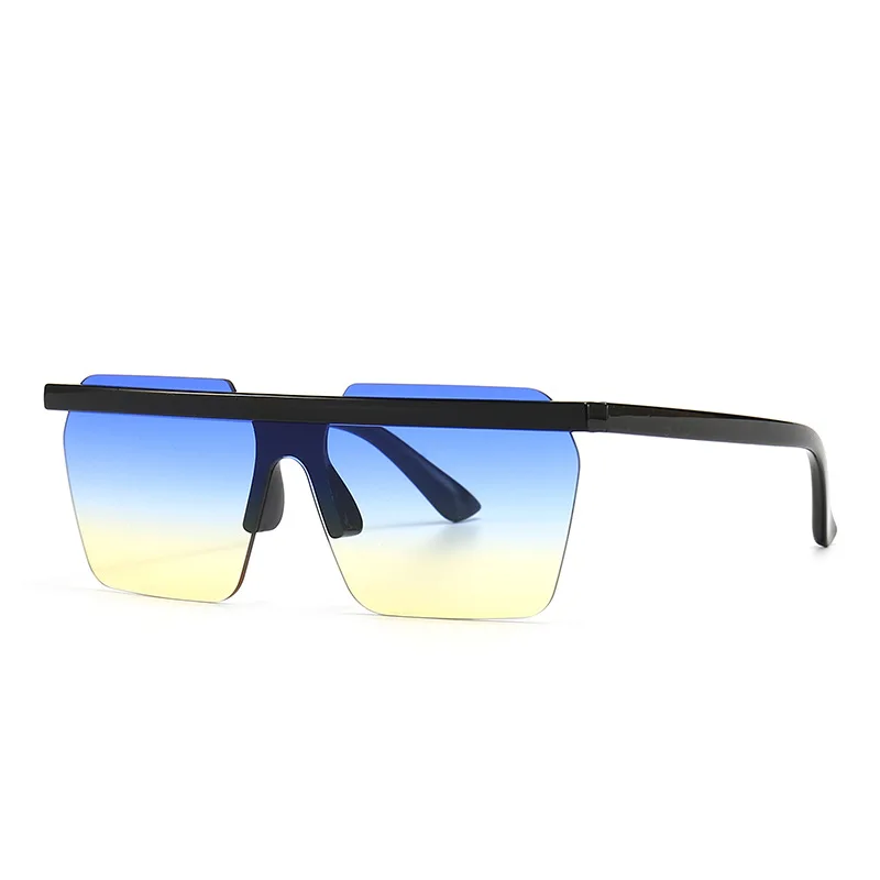 

2021 customised logo private label women vacation rimless frames gradient colorful sunglasses men shades sunglasses moda
