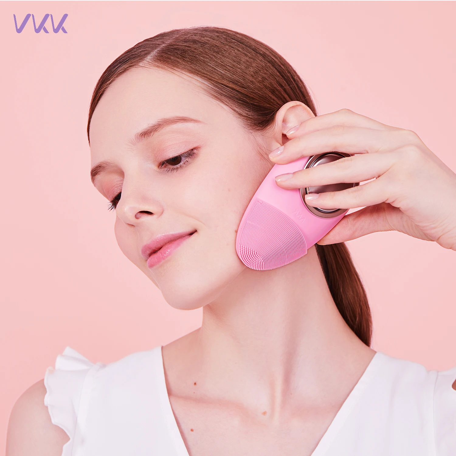 
Vkk Best Seller Waterproof Pore Cleanser Electric Sonic 3D Facial Cleansing Brush 