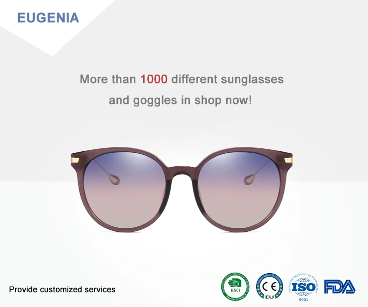 EUGENIA 2020 Fashion sunglasses with your logo China factory promotional women sunglasses