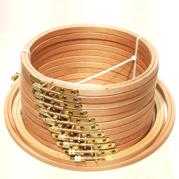

7' DIY Mini Beech Wood Hand Embroidery Hoops, Natural
