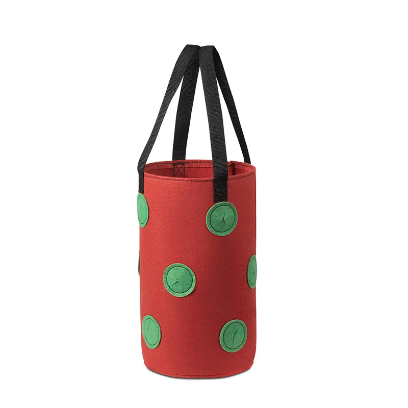 

Multi-Port Strawberry Bag Factory Direct Sales Hanging-Type Strawberry Planting Sack 12-Hole Non-Woven Plant Hanging Basket grow