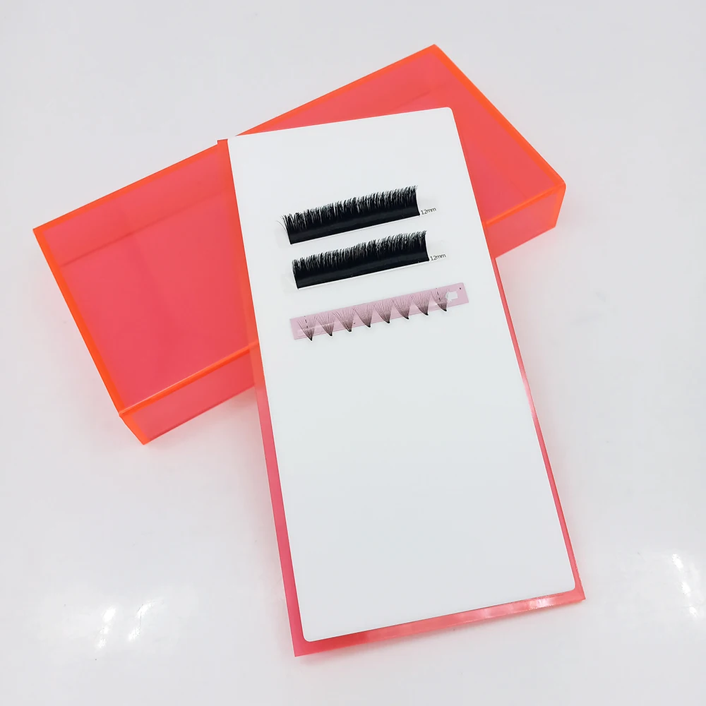 

Custom lash tile tray acrylic pallet with cover eyelash holder regular organizer storage box for eyelash extension