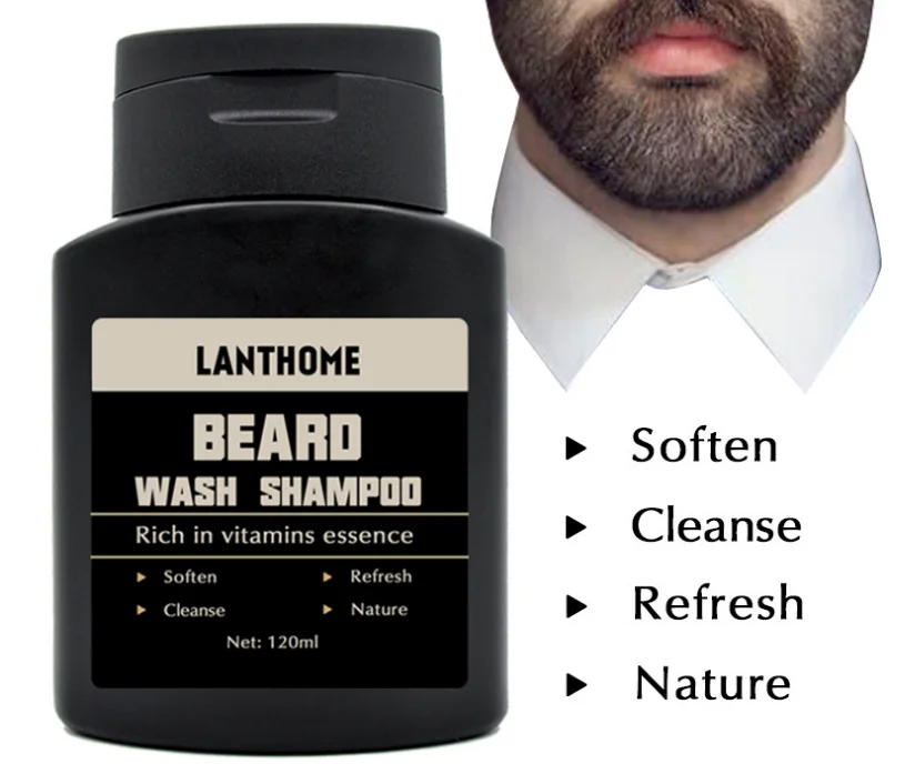 

Yanmei Beard wash shampoo 120ml Beard Products Organic Moisturizing Men Grooming men's face wash Beard Care Shampoo Growth Wash