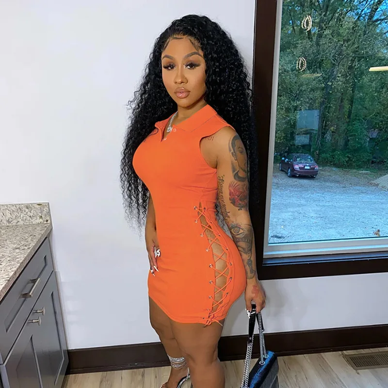 

womens 2021 summer casual dresses bodycon sexy sleeveless bandage dress for clubs