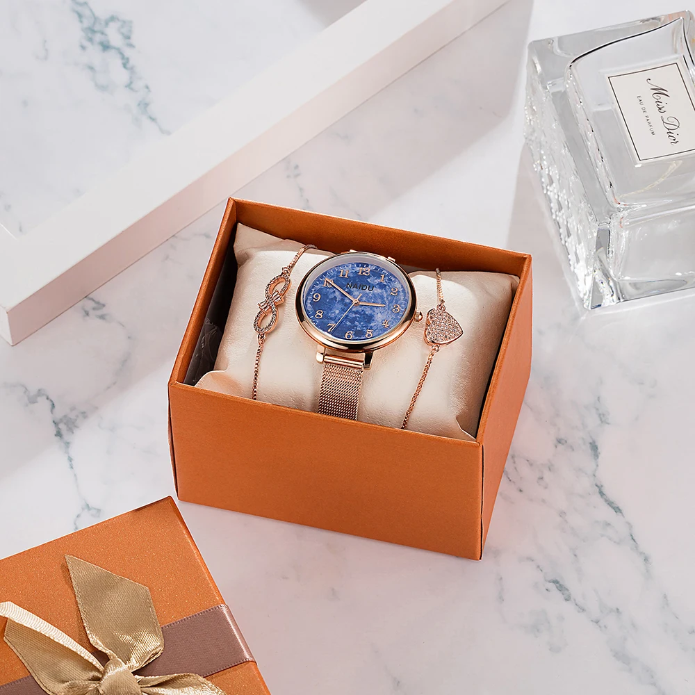 

Amazon top seller Fashion Luxury ladies Bracelet Watches Women Watch with Box Gift Set al fajr watch