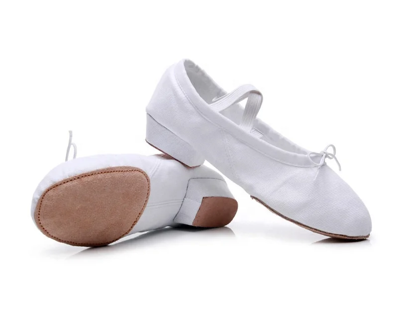 

Female canvas teacher shoelace root dance shoe soft sole practice skill shoe national dance yoga red pink black ballet shoe