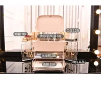 

360 Degree Rotating Adjustable Multi Function Web Celebrity Dressing Box Rotating makeup storage organizer