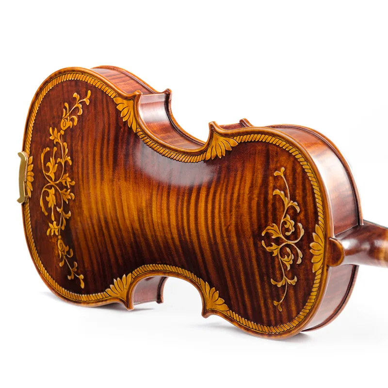 

CHRITSINAV Violin 4/4 Professional Solid Wood Violin with Gift String Bow, Natural wood color