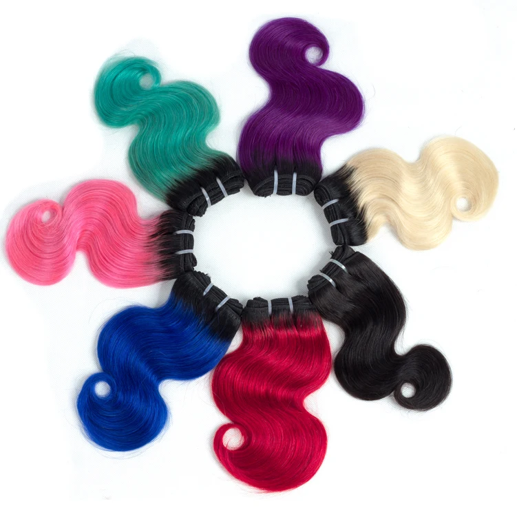 

Wholesale Ombre Color Short 8 inch Virgin Hair Bundle Vendor Body Wave single bundle 50g/pc