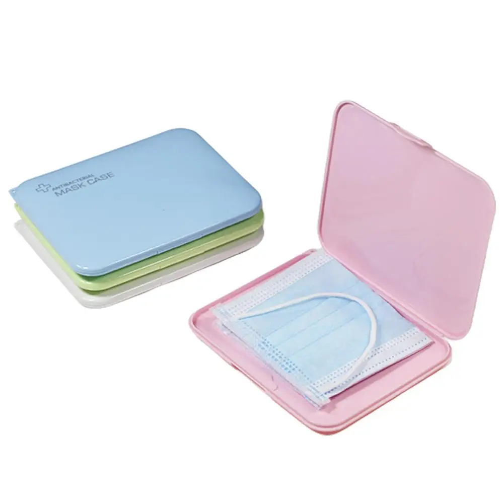 

Reusable Band-aid Bill Storage Folder Portable Dustproof Moisture-proof Storage Box Save Mask Case Box porta mascarilla, Blue,pink, green,white