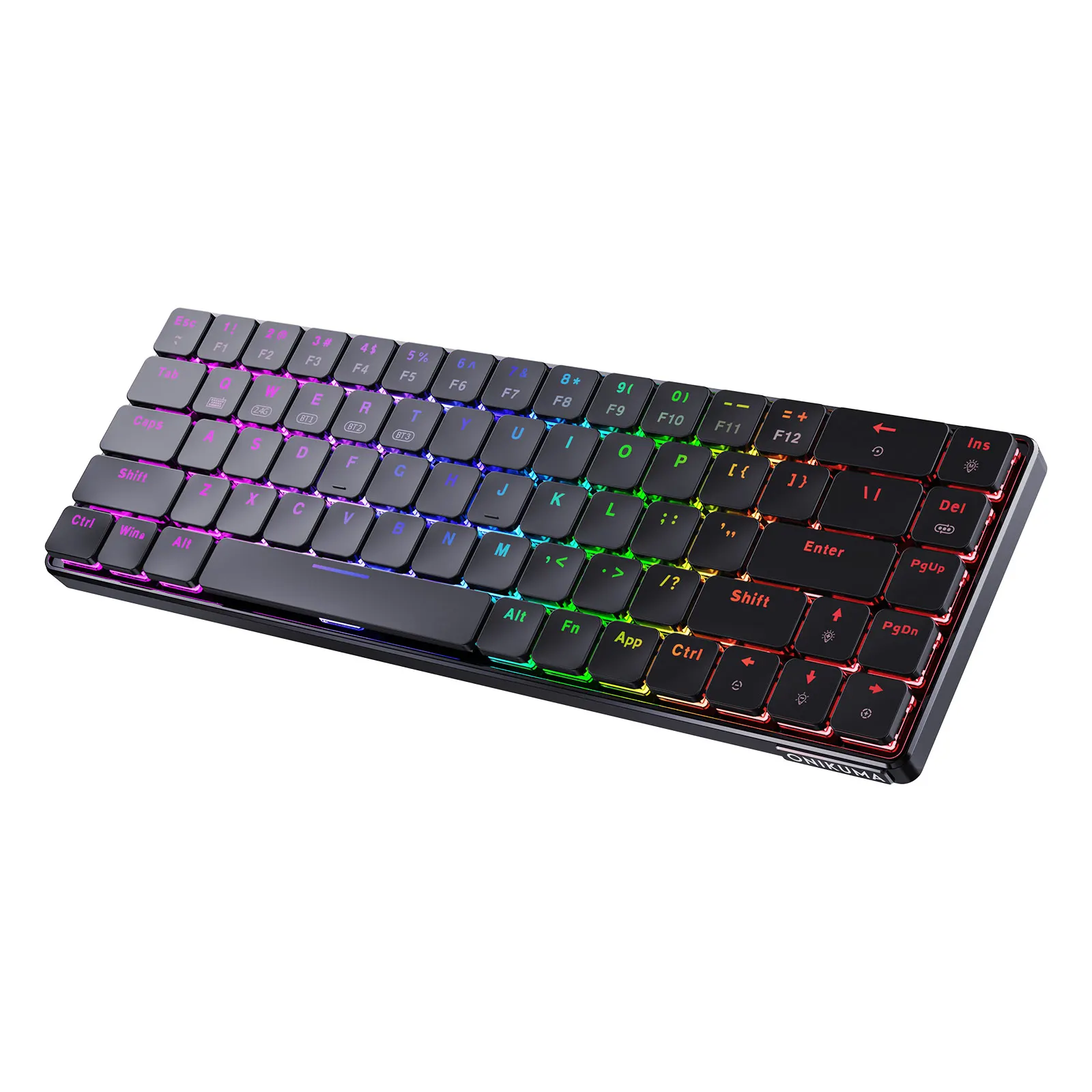 

Onikuma G29 2.4G Wireless Ergonomic Backlit Mechanical Feel Gaming Keyboard, Black