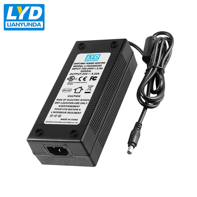 Ac 100 240v 50 60hz 150w 24v 6 25a Led Adapter Output 24v Dc Power Supply Buy Ac Dc Power Adaptor 150w Desktop Power Adapter 24v 6 25a 24v 6 25a Desktop Type Adapter Switching Power