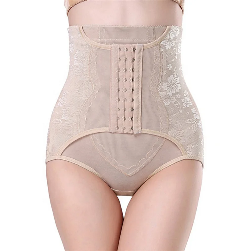 

Nude Black Soft Stretch Shorts Panties Belt Corset High Waist Sexy Lace Tummy Control Shapewear Panty