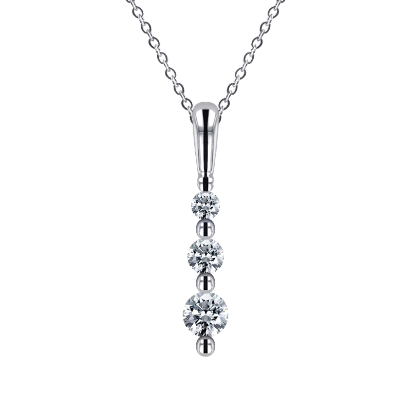 

starsgem trendy jewelry lab grown diamond necklace AUMP172 18 karat white gold diamond necklace